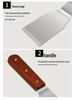 Large Stainless Steel Square Shovel with Wood Handle – Cooking, Steak, and Pancake Shovel