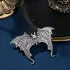 With Strong Grip Vintage Silvery Bat Hair Clip Antiqued Halloween Cosplay Hair Clip  Hair Styling