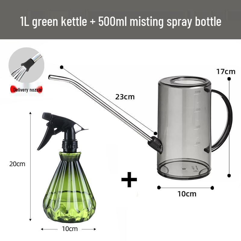 Arrosoir Transparent Grande Capacité en Acier Inoxydable avec Bec Long pour le Jardinage.