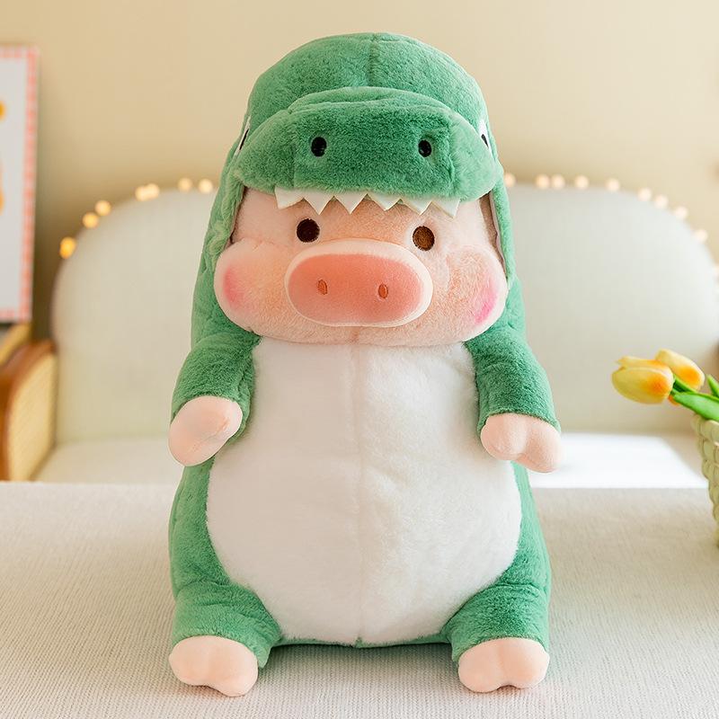 Turn Into a Pig Cute Plush Toy Turn Into a Dinosaur Doll Internet Celebrity Girl Heart Cartoon Children Girl Gift
