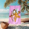 1Pc Garfield'S Hug Adventure Beach Towel Microfiber Beach Towel Thin Absorbent For Beach Swimming Yoga Bath Sports 091773