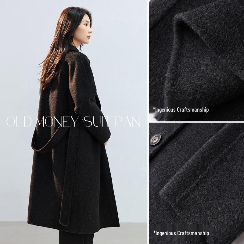 HSTYLE Premium Double-Faced Wool Belted Coat