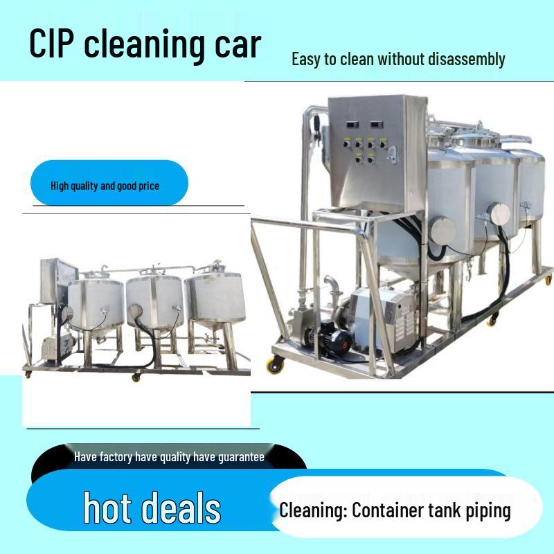 Mobile CIP Cleaning System with Hot Water, Acid, and Alkali Tanks