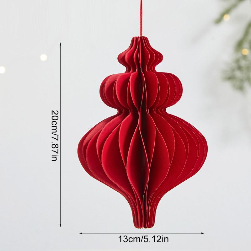 1PC Unfolding Hung Modern Aesthetics Spring Festival Origami Lantern Balcony Eastern Tradition Decorative Magnetic Living Room