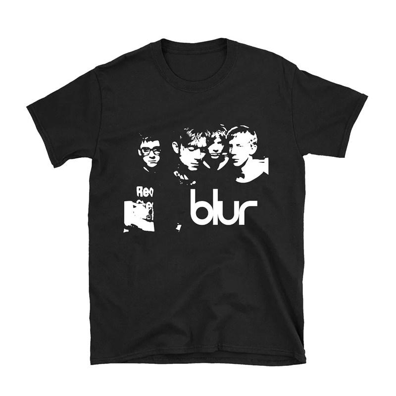 BLUR Bands British Rock Punk Music Cotton Loosefit Readytowear American Casual Printed Shortsleeved Tshirt