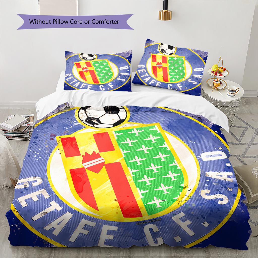 Getafe CF  Pattern Bedding Quilt Set  Home Decoration  Gift (1 * Duvet Cover + 2 * Pillowcase  Without Core)