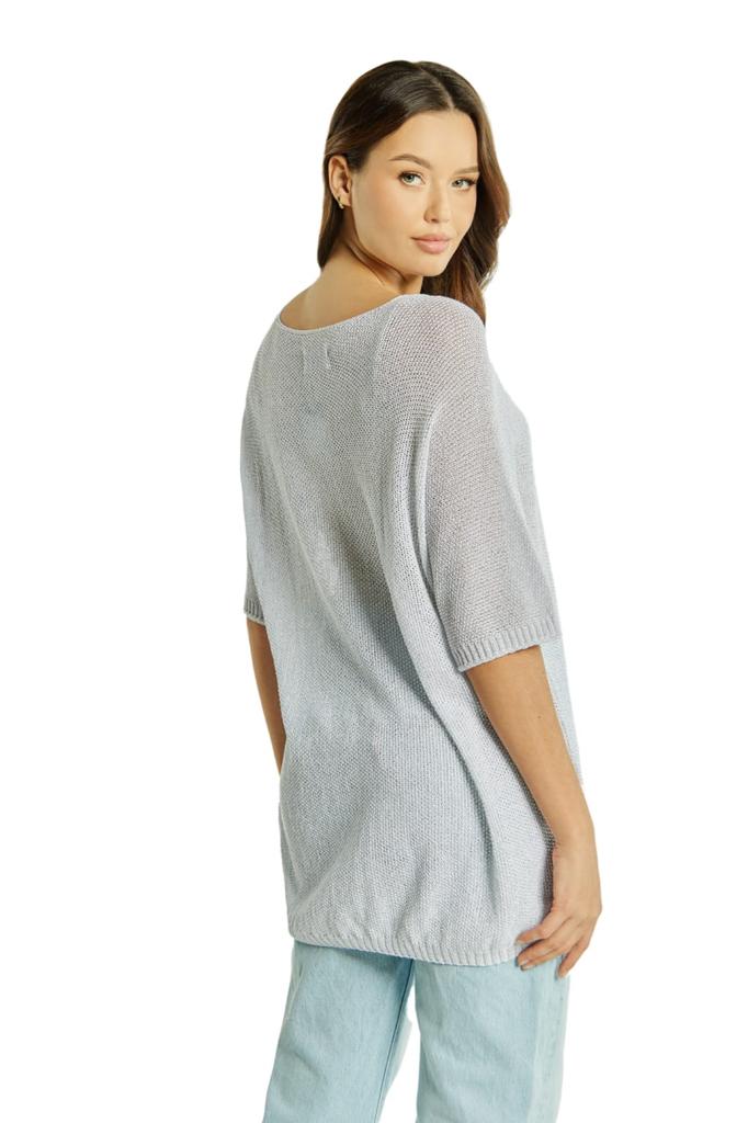Women' Summer Blouse Estera, One Size, Cameo, Gray