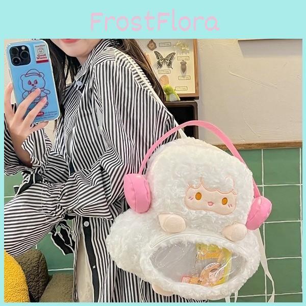 Theme Penguin Cartoon Plush Backpack Outdoor Large Capacity Itabag Transparent