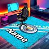 Custom Name Personalized Manchester City FC Print Carpet, Versatile Home Decor Rug, for Playroom, Apartment, Balcony, Entryway, Hallway Gift