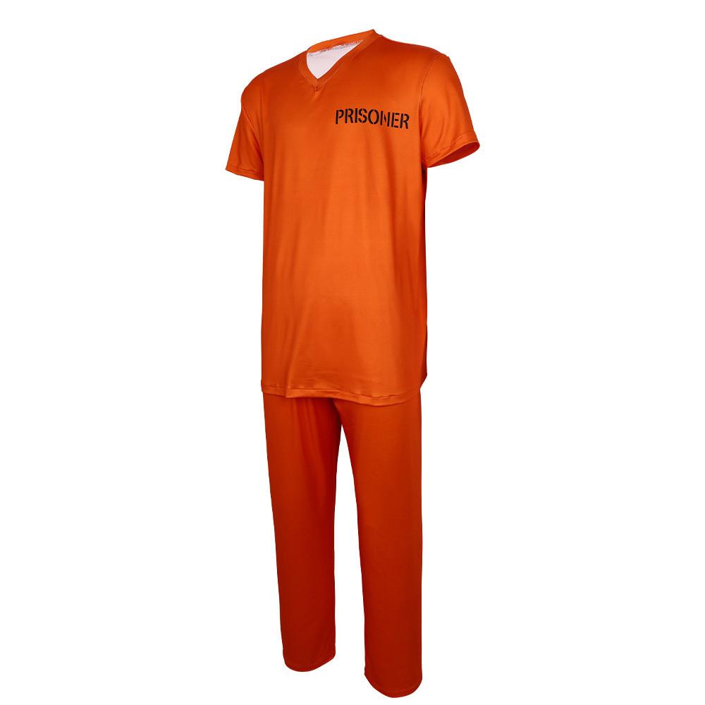 Unisex Orange Prisoner Role Play Costume Set Perfect For Halloween And Performance Events