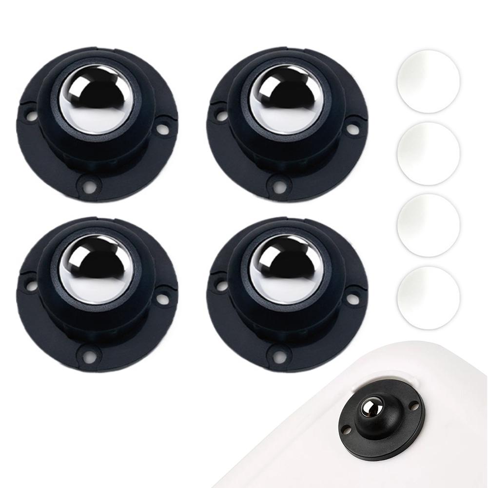 1/4Pcs Self Adhesive Type Mute Ball Universal Wheel Furniture Casters Wheels Stainless Steel Wheel 360° Rotation