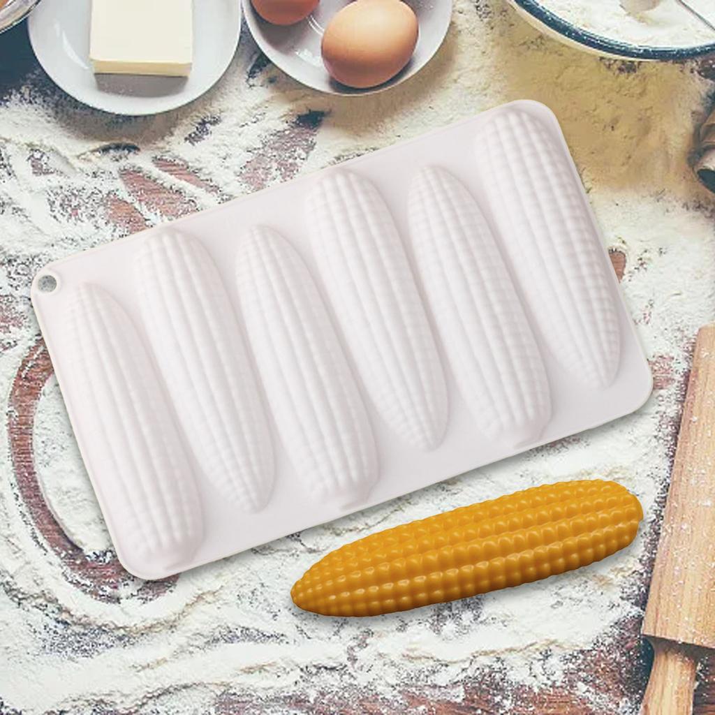 6 Stück Mais Silikon DIY Hohe Simulation Französisches Dessert Schokoladenkuchen Gemüse Backen Kleine Herzform Pfanne