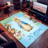 Custom personalization Peter Rabbit Print Area Rug - Soft, Washable Non-Slip Indoor Mat,Living Room,Home&Office Decorative Rug
