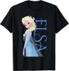 Hot Fashion Disney Frozen Elsa Snow Queen Sparkle Profile Logo T-Shirt S-4XL Four Seasons Gift