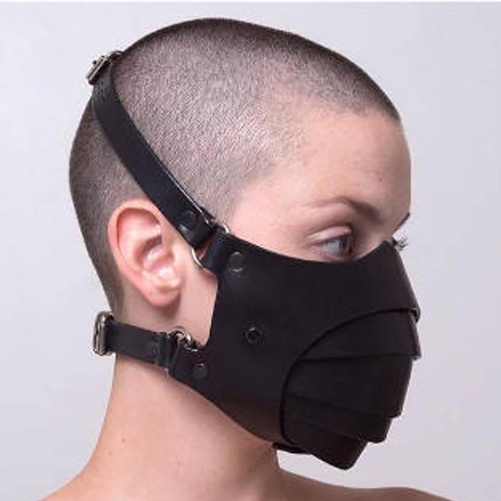 Bdsm Mask Punk Leather Motorcycle Haze Face Mask Male Dust Windproof Adult Games Bondage Restraints Cosplay Sex Toys For Men