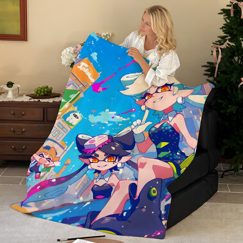 Game S-Splatoon Throw Flannel Blanket, Soft Warm, Durable & Washable cute Cool