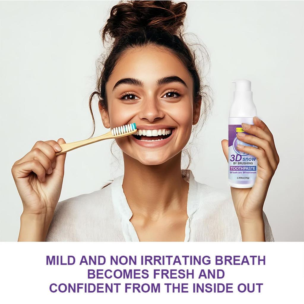 Fialová zubní pasta, Svěží dech, Dlouhotrvající, Bělí zuby