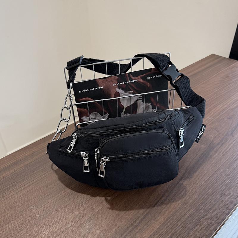 

Trendy Crossbody Bag Back, Men s Sports Chest Bag, Niche, Versatile and Simple Waist Bag One Size чорний