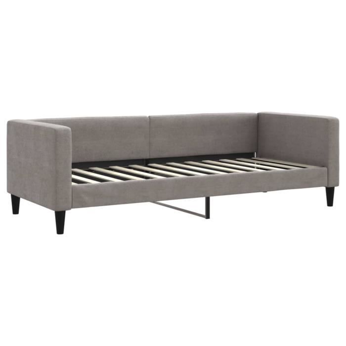 VidaXL Daybed with Mattress Taupe 80x200 Cm Fabric 3196558