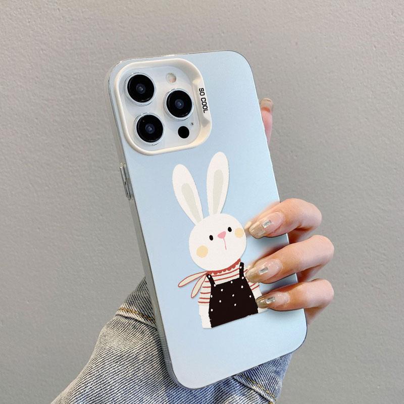 Cute Little Rabbit Lovely Bear Laser Phone Case For Samsung Galaxy S24 S23 Ultra Plus FE S25 S22 Ultra Plus S21 FE Cover Fundas