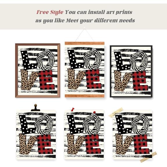 LARTSFRO Coquette Valentines Day Decorations Wall Art Prints, Love be Mine Poster for Room Aesthetic Prints for Living Room Bedroom, Coquette Gifts