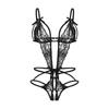 Pajamas Clothing Sexy Women's Open Deep V Lingerie Sets Lace Sheer Bodysuits Sex Crotchless Hollowed Out Babydoll Dresses TightsGood product