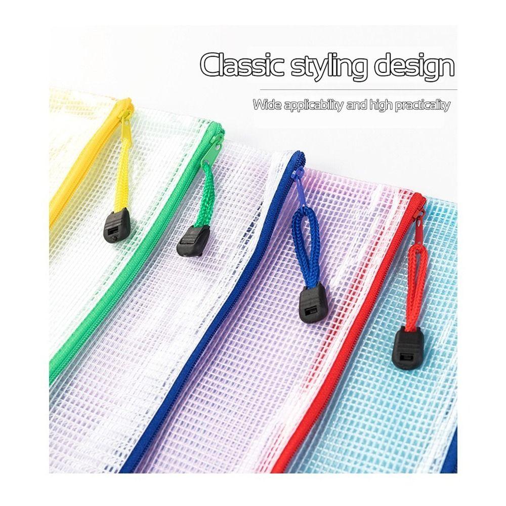 Große Reißverschluss-Netztasche Wasserdichte Informationstasche Hochwertige Schreibwarentasche Für Mädchen und Jungen