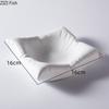 Creative Square Ceramic Dining Plate Restaurant Steak Sushi Plate Food Decoration Cake Dessert Plate Household Kitchen Utensils