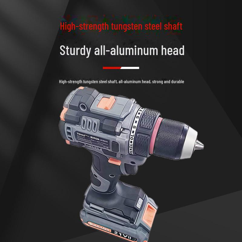 High-Power Rechargeable Brushless Dual-Speed Multi-Function Industrial Electric Hand Drill