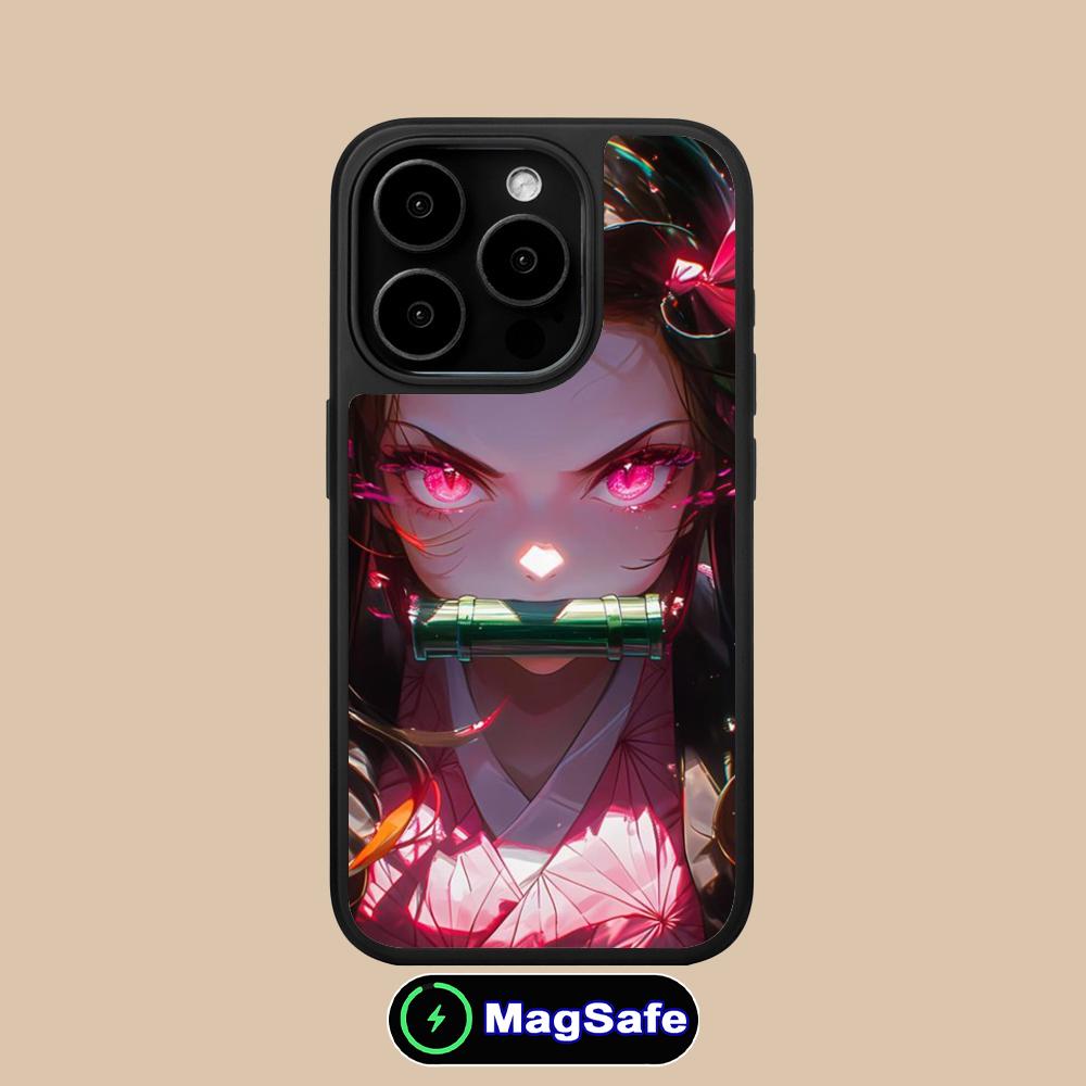 Blade Extinction Anime Nezuko Phone Case for iPhone 17 16 15 14 13 12 11 Air Pro Max Plus Magsafe Matte Surface Colorful Cover
