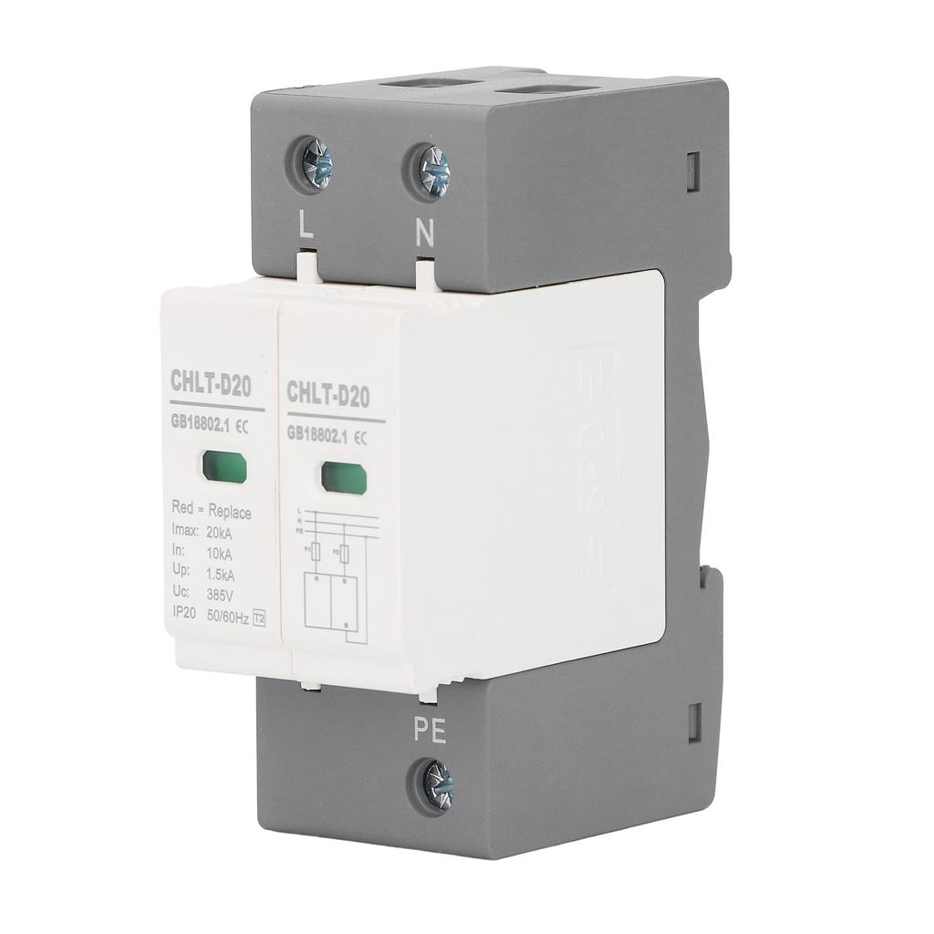Surge Protective Device 2P 10KA to 20KA House Surge Protector Arrester Device AC 385V
