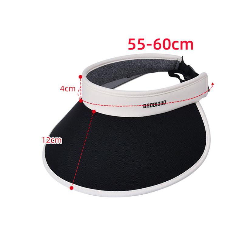 Sommer Leerer Oberteil Sonnenhut Damen Doppelter Schatten UV-Schutz Große Krempe Visor Koreanische Mädchen Mode Vielseitige Farbabstimmung Strand Verstellbare Faltbare Kappe