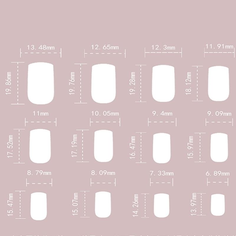 Unghia Press On Quadrata Unghia Finta Unghia Leopardata da Incollare Unghia Artificiale Acrilica 24 Pezzi 12 Misure Unghia da Incollare per Donne Ragazze