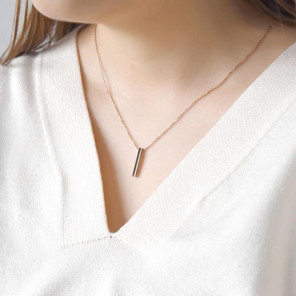 Pair Necklace Surgical Stainless Steel 316L Allergy Free Heart Pink Silver [White Clover] & 4SUP088GO&4SUP089SV
