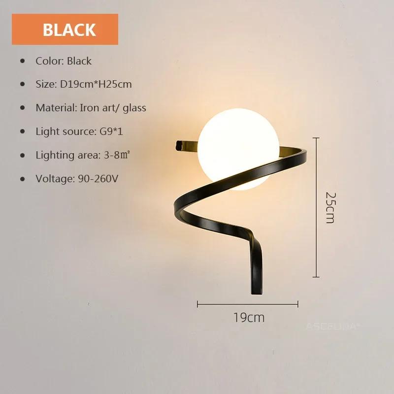 

Светодиодный современный настенный светильник, простой настенный светильник для спальни, прикроватный светильник для гостиной, фоновая стена, лестница, коридор, ванная комната, зеркало, передний свет Warm White (2700-3500K)