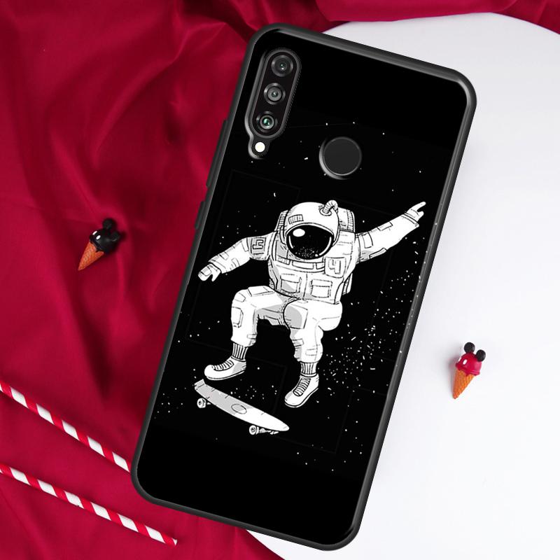 Aesthetic Space Moon Astronaut For Huawei Nova 9 SE 10 5T Y90 Y70 Y60 Y61 Y91 Y72 12i 12s 11i P60 Pro P20 P30 P40 Lite Case