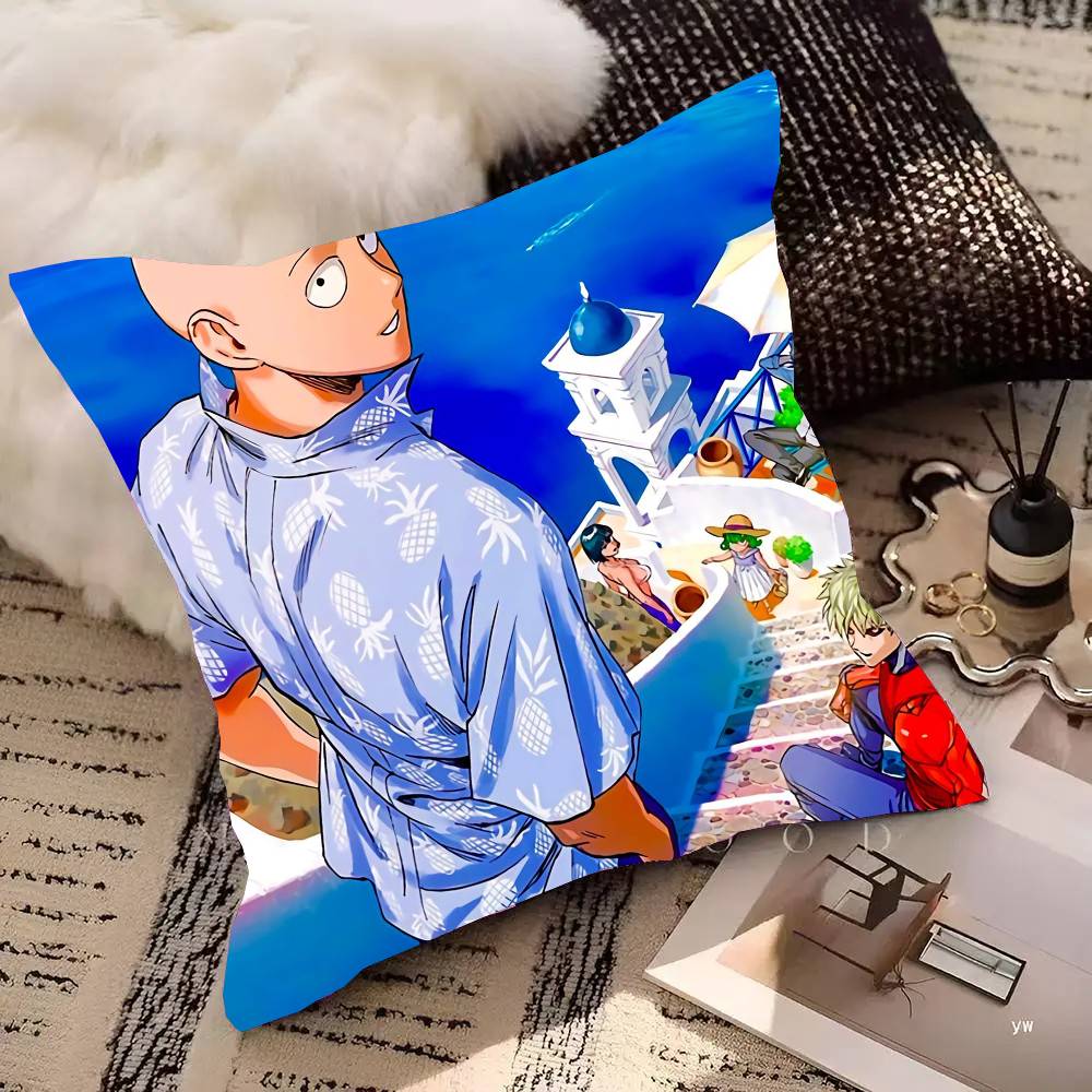 One Punch Man Animation Pillow Case Fashion Square Pillowcase Bedroom Sofa Room Ins Decoration Leisure