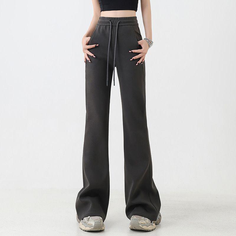 

Women s Slightly Spicy High Waist Flared Sports Sweatpants - Grey, Spring/Autumn 2026 M (47-55 kg)