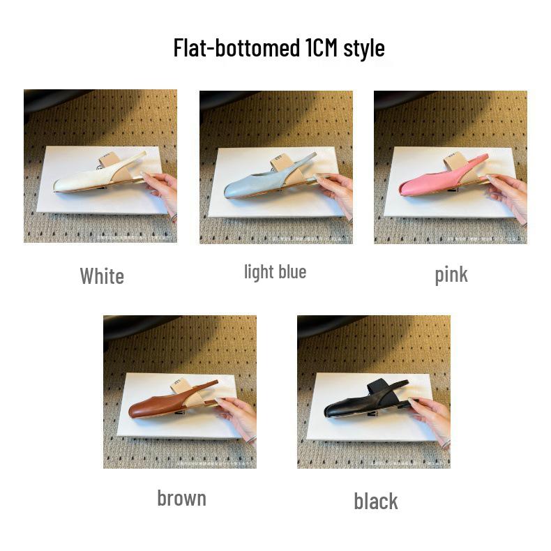 MM6 Samt Riemen Flache Sandalen - Frühling/Sommer '26 - Apfel Zehenpartie, Elastisches Band, Vielseitiges High Heel Design