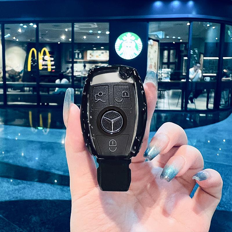 RPO5   Car Zinc Alloy Key Case Bag Metal Key Shell For Mercedes-Benz AMG C-Class S-Class GLC EQE EQS W223 X254 V297 V295 W206 S206 X206