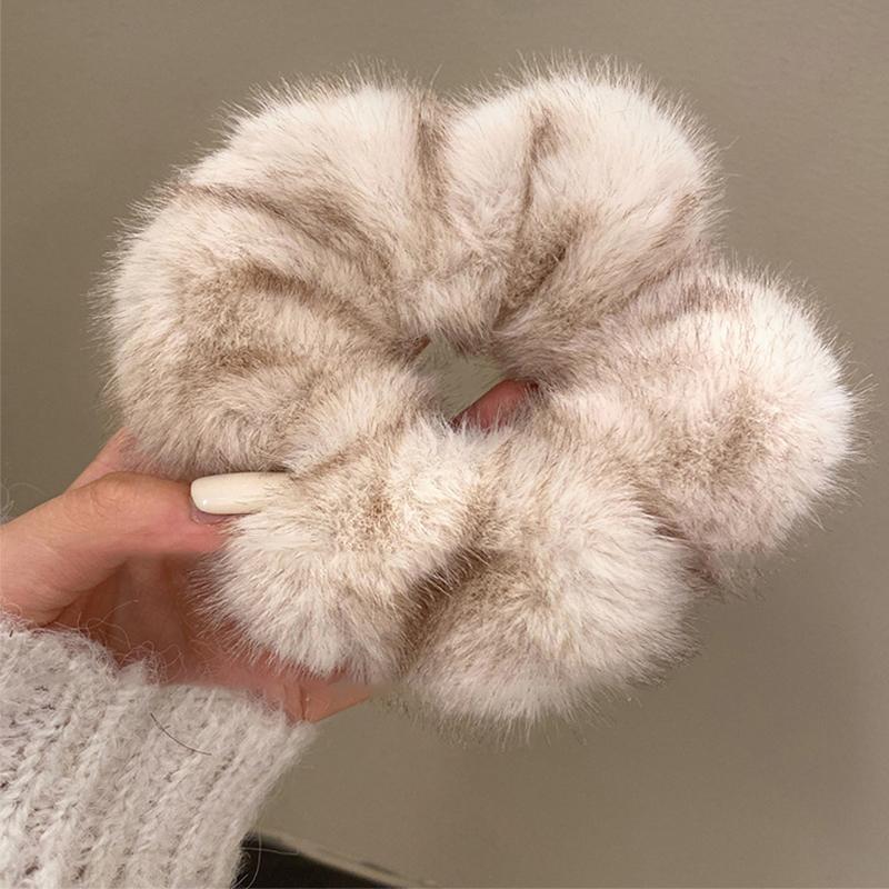 

1 шт. Головний убір Тепла пов язка на голову Універсальні аксесуари для волосся Милі гумки для волосся М яке штучне хутро норки Французький стиль Багатоколірний бежевий