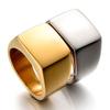 Mode Männer Edelstahl Plain Square Hochzeit Finger Ring Band Punk Schmuck