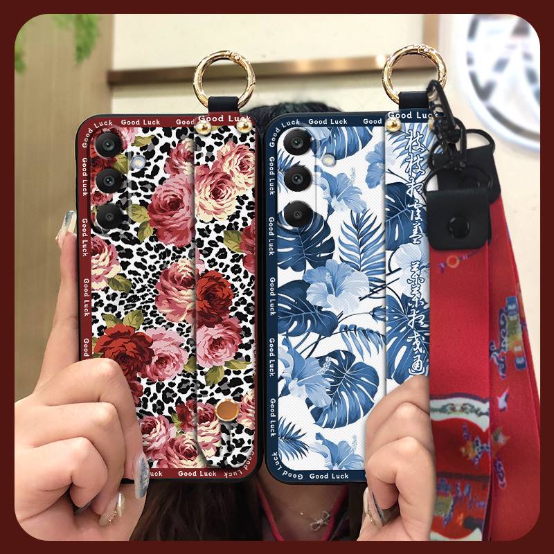 Soft Case Protective Phone Case For Samsung Galaxy A16 5G/SM-166P/E Kickstand Ring Silicone Phone Holder Durable Lanyard