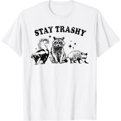 Figured 3 Raccoon Trash Team Stay Trash Tshirt Funny Racoon Team Tee Men Women Novelty Graphic T-Shirt