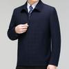 Men's Autumn Plaid Wool Jacket - Middle-Aged Dad's Business Casual Coat