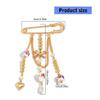 Trendy Alloy Metal Brooch with Swinging Tassels and Floral Charm Multi Purpose Caps And Bag Brooch Decors Accessory