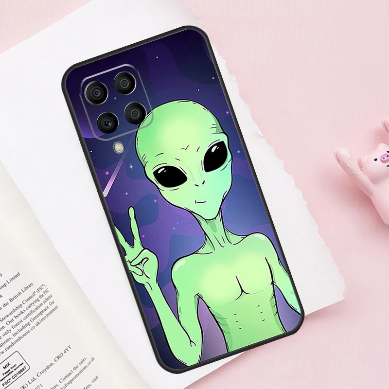 Aesthetics Cartoon Alien Space For Samsung Galaxy M54 M34 M14 M53 M33 M13 M12 M32 M52 M20 M15 M55 M21 M51 M31s M30s Case