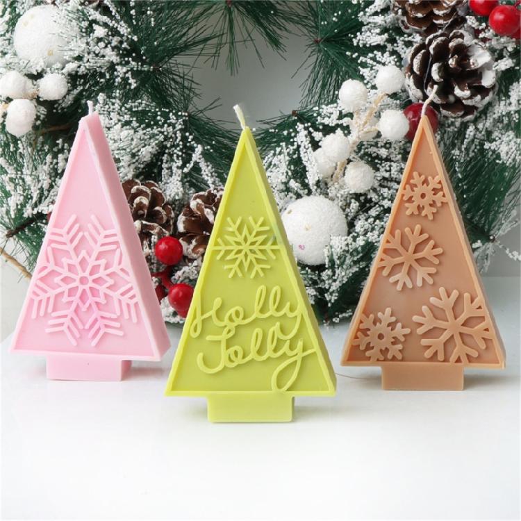 Christmas Tree Candle Mold Reusable Silicone Mold for Home Decoration Stylish Aromatherapys Mould Jewelry Supplies