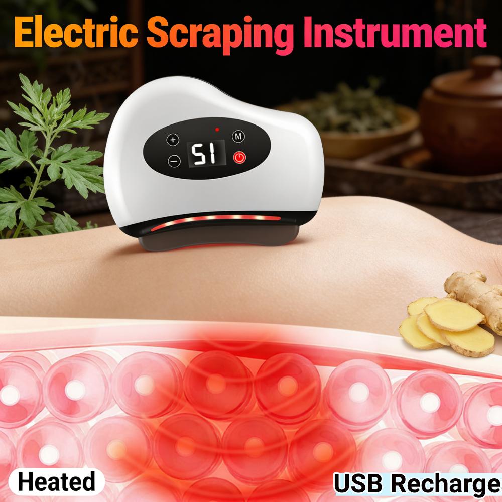 Electric Scraping Instrument Lightweight Bianstone Scraping Board USB Charging Hot Compress Eye Massager Removal Wrinkle Tool