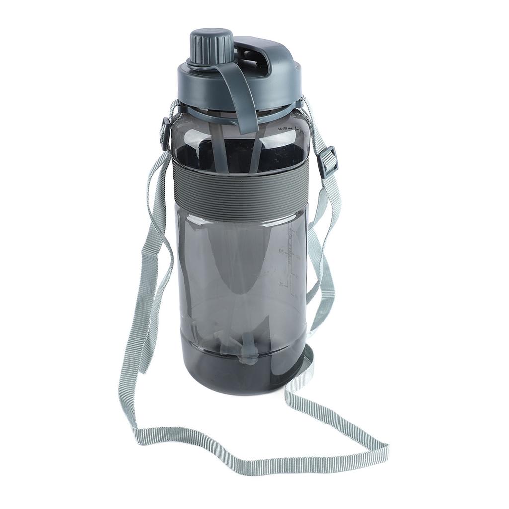 Sports Water Bottle Leakage Proof Detachable Silicone Straw Portable Drinking Bottle with Handle